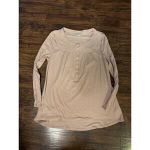 Wonderly Women’s Long Sleeve Top/Tunic with Buttons V-Neck Sz:L